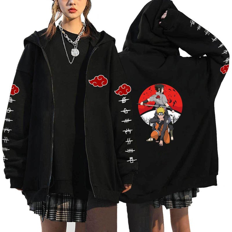 Selling Japanese Anime Naruto Naruto Men'S Fashion Brand Zipper Sweater Casual Couple Cardigan Jacket - Image 2