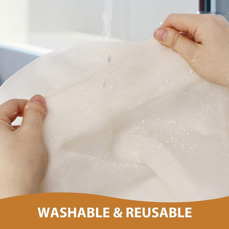 Welyspix 10 PCS Reusable Cheese Cloths for Straining 20x20 Inch Hemmed Organic Cheesecloth 100 Cotton Unbleached Cloth Strainer for Coffee Brewing Cooking Baking Juicing Straining Cheese Making - Image 5