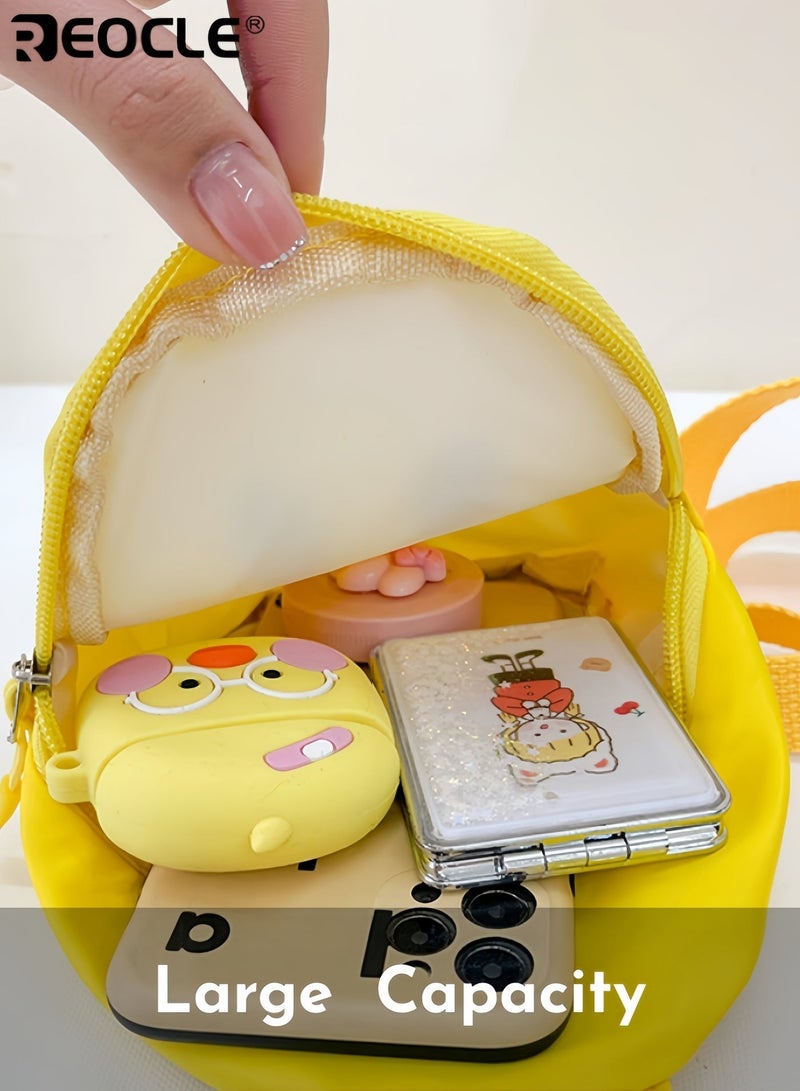 REOCLE Kids' Chest Bag Smiley Face Print Lightweight Mini Crossbody Bag Casual Daily Outing Small Backpack Single-Shoulder Portable Storage Pouch - Image 4
