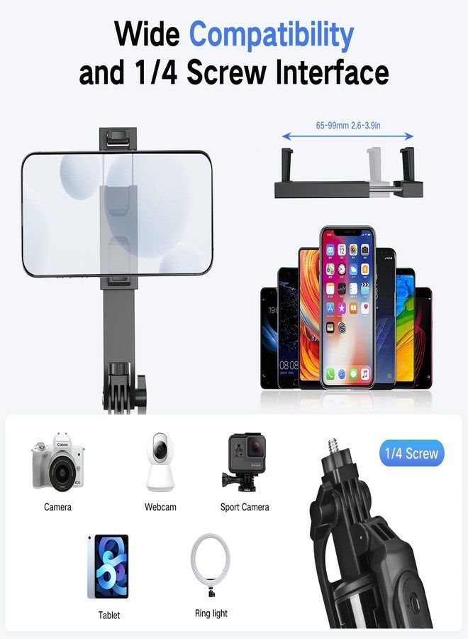 YUANRAN مجموعة أدوات التدوين المرئي لأجهزة iPhone/Android، عصا سيلفي معدنية مع حامل ثلاثي القوائم لأجهزة iPhone مزودة بإضاءة وميكروفون، حامل ثلاثي القوائم قابل للتعديل بطول 70 بوصة للهواتف، مجموعة أساسية لصناع المحتوى المبتدئين على TikTok/YouTube - Image 5
