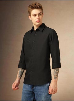 Dennis Lingo Textured Button Down Collar Shirt by Styli  - Image 1