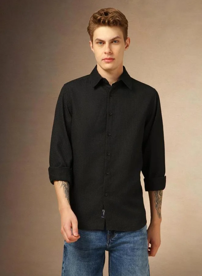 Dennis Lingo Dennis Lingo Textured Button Down Collar Shirt