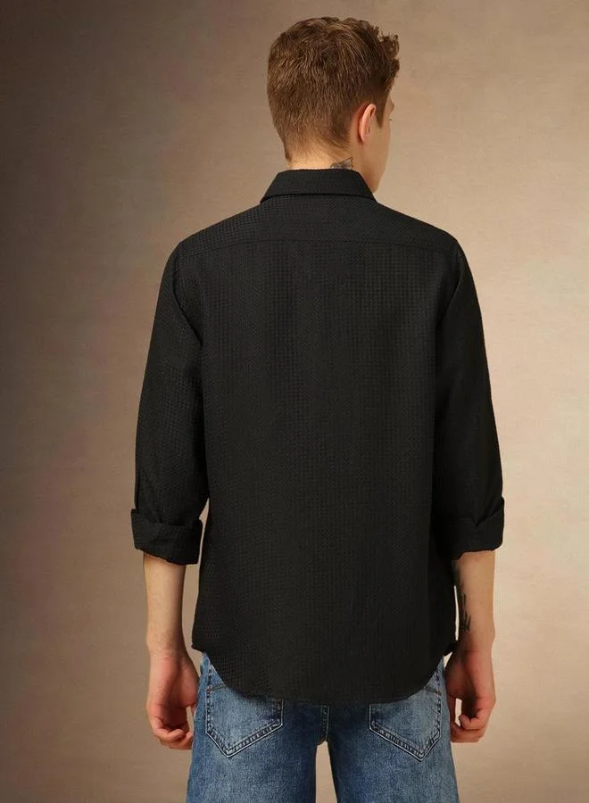 Dennis Lingo Dennis Lingo Textured Button Down Collar Shirt