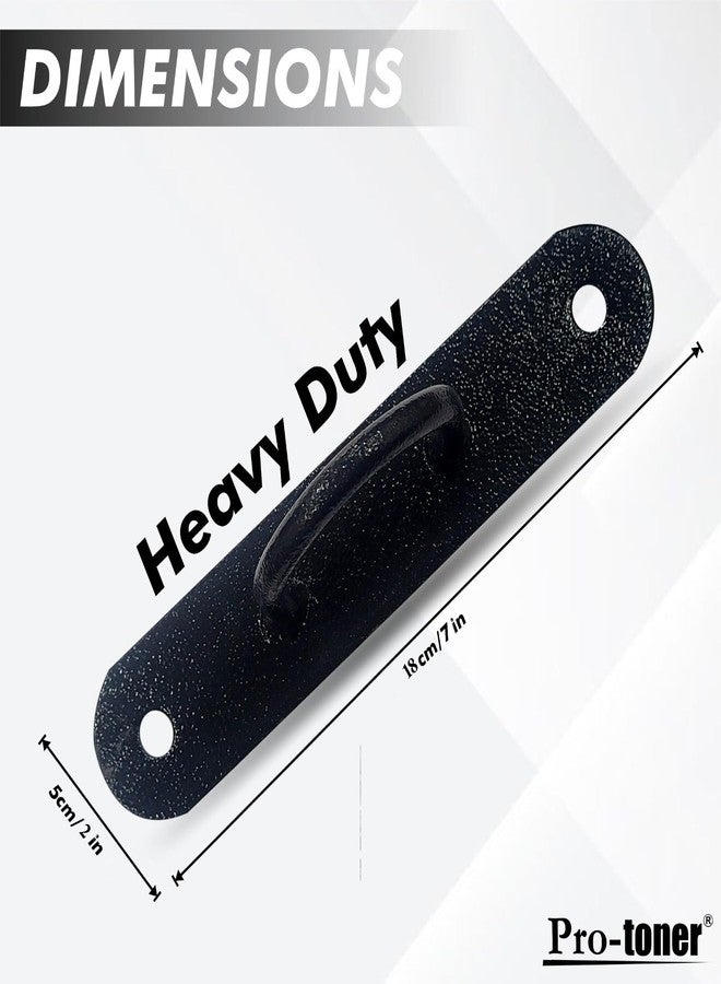 Protoner Wall Mount Hook with Mounting Plate, Heavy-Duty Metal Snap for Battle Rope, Punching Bag Hanger, Boxing Bag, Hammock, Swing, Black - Image 2
