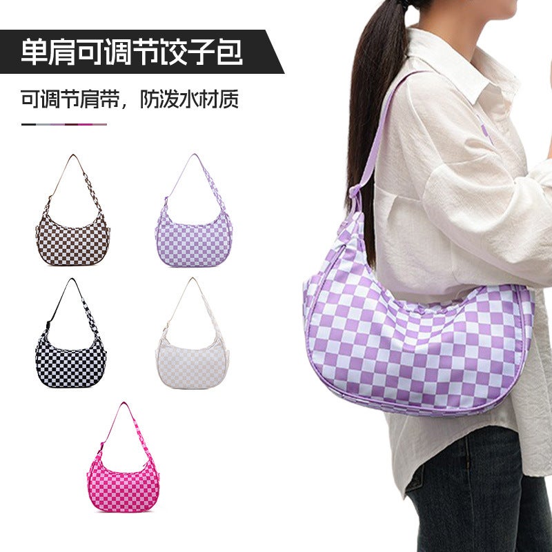 Women's Hobo Bag with Adjustable Strap, Large Capacity, Oxford Fabric - Image 2