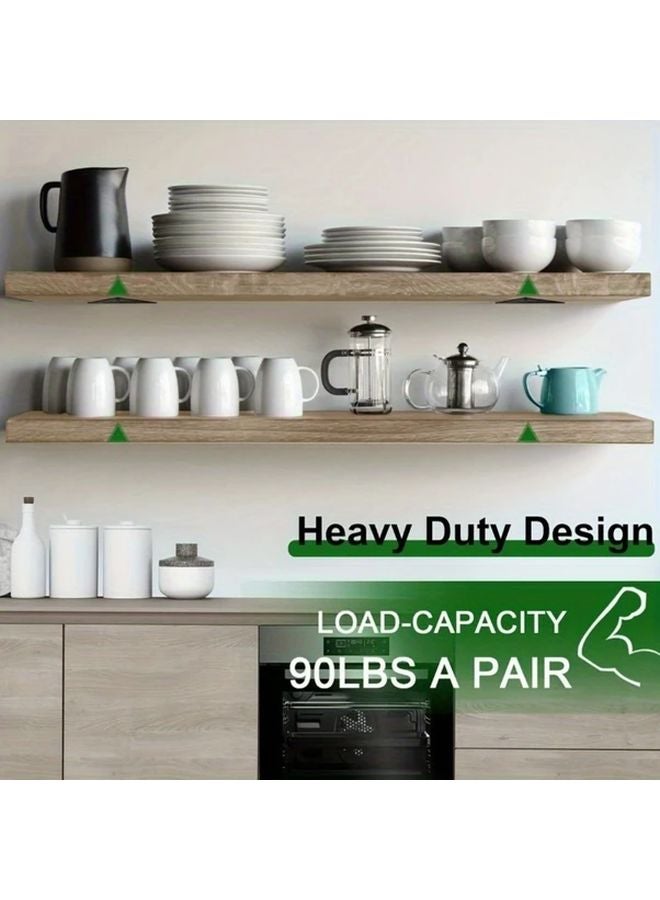 White Invisible Triangle Bracket Hidden Wall Mounted Shelf Support 1pc - Image 4