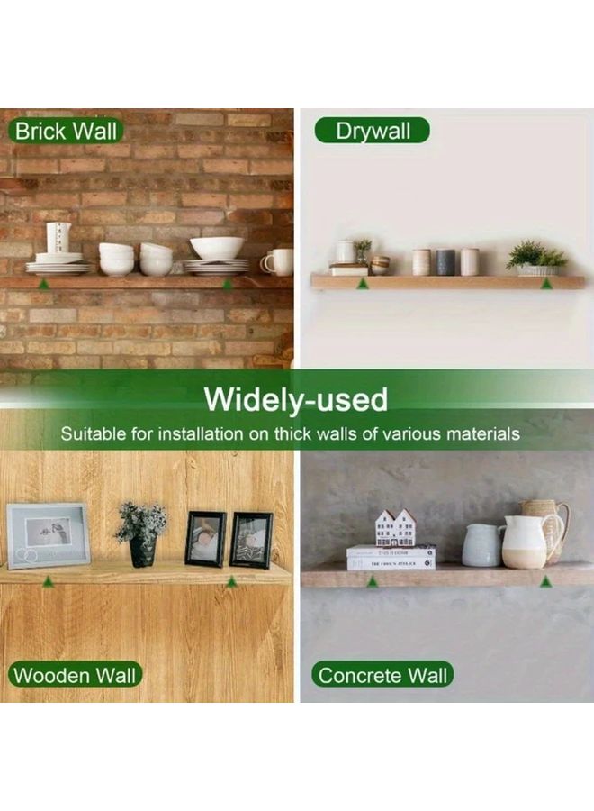 White Invisible Triangle Bracket Hidden Wall Mounted Shelf Support 1pc - Image 5