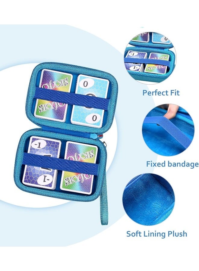Aknzlmed Blue, Heavy-Duty PVC Poker Card Holder Case, Cardgame Lovers,Can Hold More Than 400 Cards, A Great Gift For Kids - Image 5