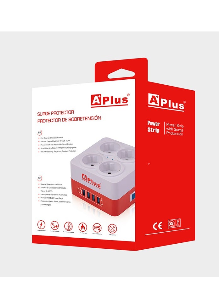 APLUS - PlusExtend 10 Series 10 Amp Surge Protector The PlusExtend 10-10A-12M is a 10 Amp surge protector that provides overload protection through a power switch with a built-in resettable circuit breaker. Contains excess MOV electricity for additional protection. PlusExtend 10-10A-12M can provide reliable over-current protection and harmful surges to protect your small devices and sensitive electronics. - Image 1