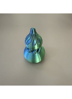 [Decompression Gourd] Douyin’S Popular Fun Finger Toy 3D Printed Gourd Spiral Cone Assembly With High Appearance-Color:Blue And Green Color [spiral Gourd]