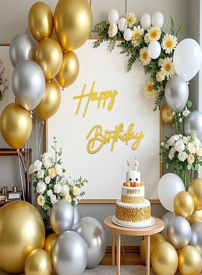 لافتة عيد ميلاد سعيد من كانريفيل للخلفية، لافتة عيد ميلاد سعيد ذهبية لامعة من اللباد، زينة ذهبية لحفلات أعياد الميلاد للبنات والأولاد والنساء والرجال، قوس بالونات لتزيين الجدران ودعامة للتصوير - Image 4