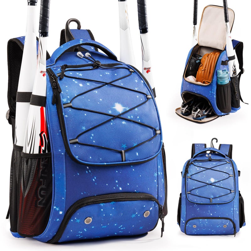 VIGEGARI Youth Baseball Bag Backpack with Bat Holder for Boys Girls Baseball Softball Bat Bag for TBall Equipment Kids Baseball Backpack with Shoe Compartment Glove Storage - Image 2
