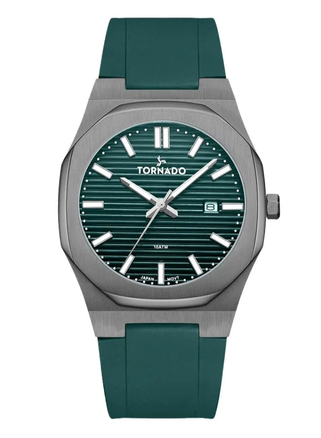 تورنيدو Men's Silicone Analog Watch T22002-XSGG - 40 mm