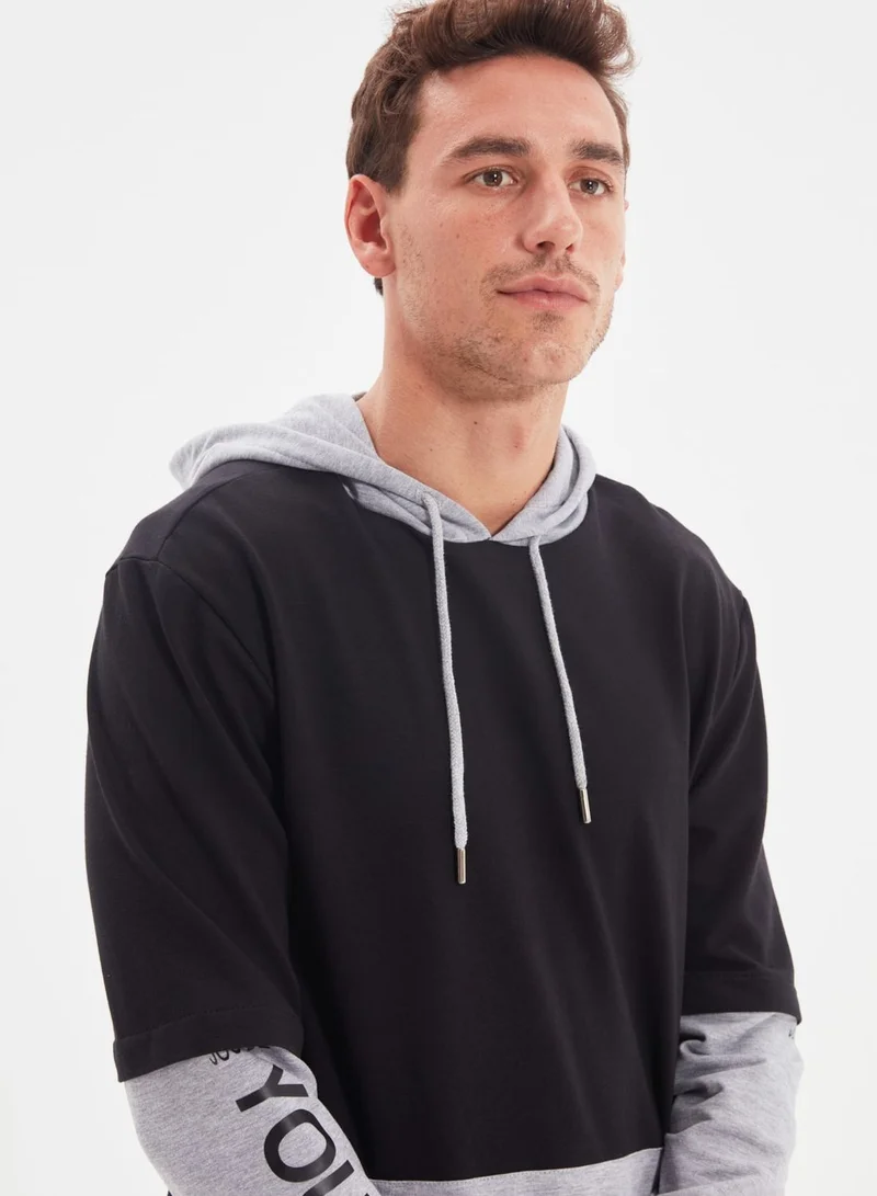 trendyol Color Block Hoodie