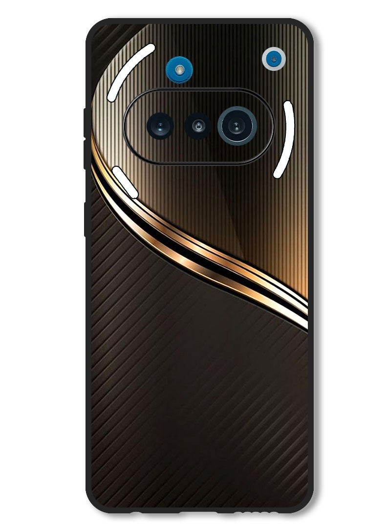 Theodor Case Compatible with Nothing Phone 3a Protection Shockproof Bumper Cover Steel Pattern - Image 1