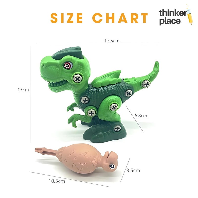ThinkerPlace مجموعة الديناصور القابلة للانزلاق من ثينكر بليس | تعلم عن الديناصورات | ألعاب الديناصورات القابلة للتفكيك | بناء، لعب وتعلم | لعبة تعليمية STEM للأطفال من عمر 4 سنوات فما فوق | لعبة علمية وتعليمية - Image 5