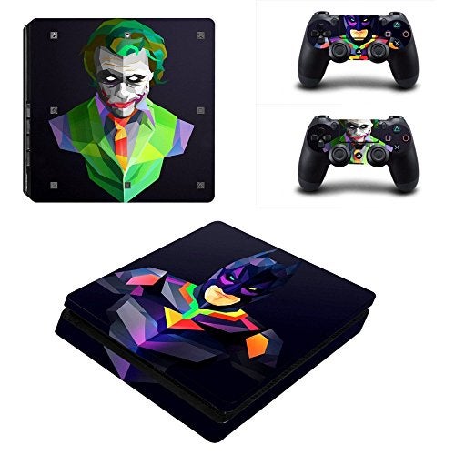 Elton Batman VS Joker Theme 3M Skin Sticker Cover for PS4 Slim Console and Controllers - Image 1
