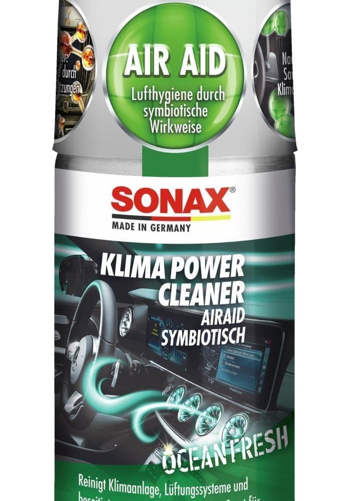 Sonax Car A/C Cleaner Spray 100mL – Air Conditioner Cleaner & Disinfectant, Car Fresheners for Odor Eliminator with Ocean Fresh Scent - Image 1