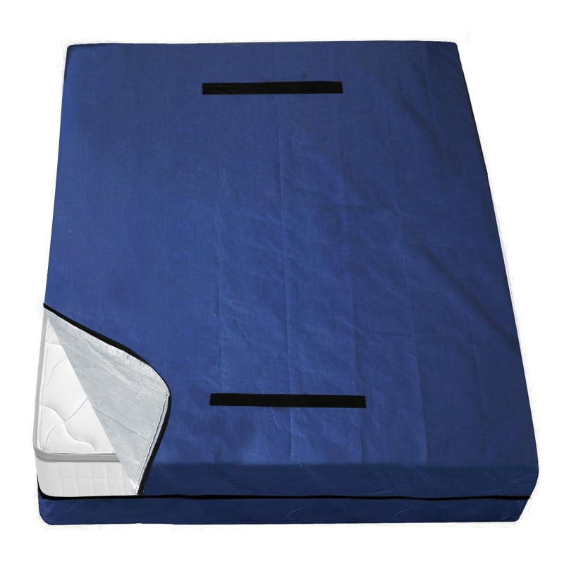 Coldwind Mattress Bags for Moving and StorageWaterproof Mattress Cover for Moving with Heavy Duty Handles Strong Zipper Reusable Mattress Storage Bag Moving Supplies Moving BagsFull SizeNavy - Image 2