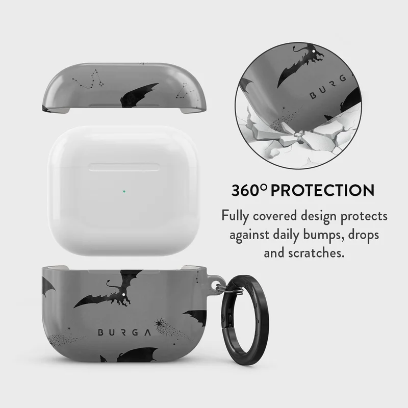 BURGA Burga AirPods 3 Draco Protective Elegant Case For Apple AirPods, Cover Charging LED Visible, Scratch-Resistant, Shockproof Case