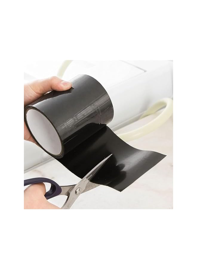 PROMASS Inditradition Instant Rubberized Adhesive Sealing Tape | Flex-i Tape For Any Surface, Stops Leaks - Waterproof | Black, 10.1 cm x 12.7 cm Roll  - Image 3
