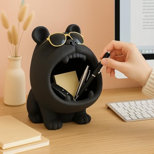 LADROX Resin Dog Shaped Home Decor | Cute and Stylish Design - (Pack of 1, Black) - Image 3