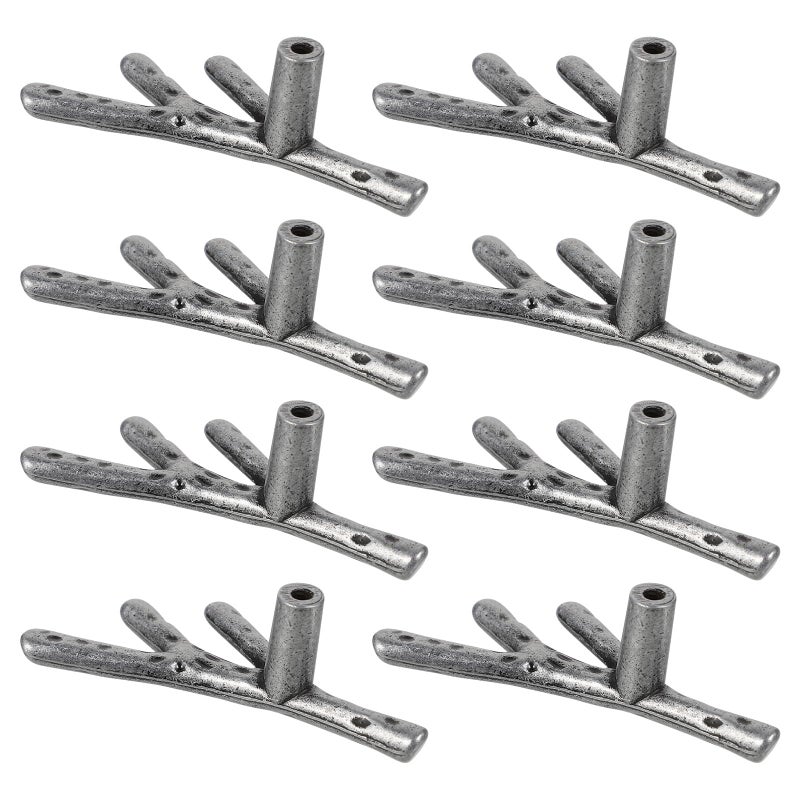 Vintage Zinc Alloy Branch Drawer Pulls 8pcs Set Single Hole Rustic Cabinet Handles - Image 2