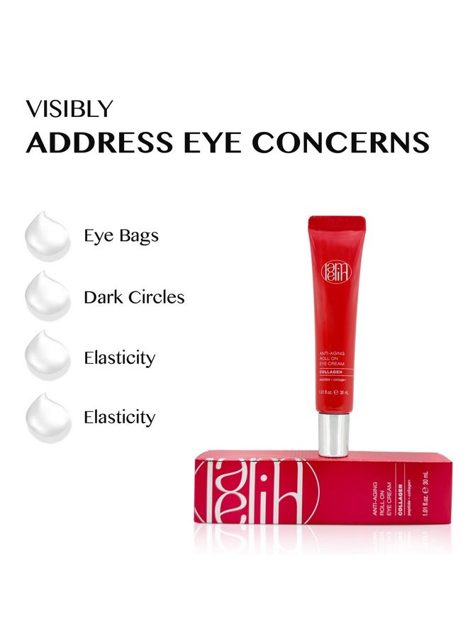 LAMELIN - Lamelin Eye Cream Roller, Collagen & Peptides for Total Eye Lift, Rapid Wrinkle Repair, Dark Circle & Under Eye Bag Treatment, Anti-Aging & Hydrating Formula, 1.01 Fl Oz. Made In Korea.... - Image 1