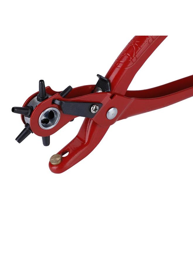 Revolving Leather Hole Punch Plier Leather Belt Cut Eyelet 6 Sizes (Regular Version)
