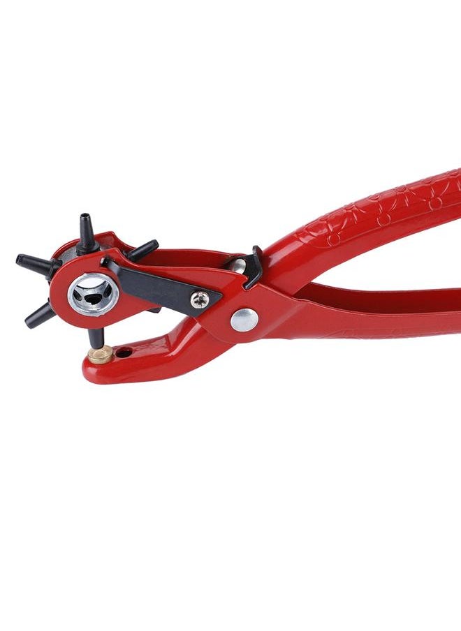 Revolving Leather Hole Punch Plier Leather Belt Cut Eyelet 6 Sizes (Regular Version)