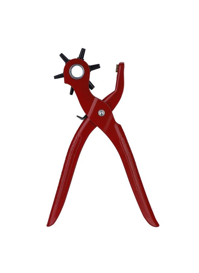 Revolving Leather Hole Punch Plier Leather Belt Cut Eyelet 6 Sizes (Regular Version)