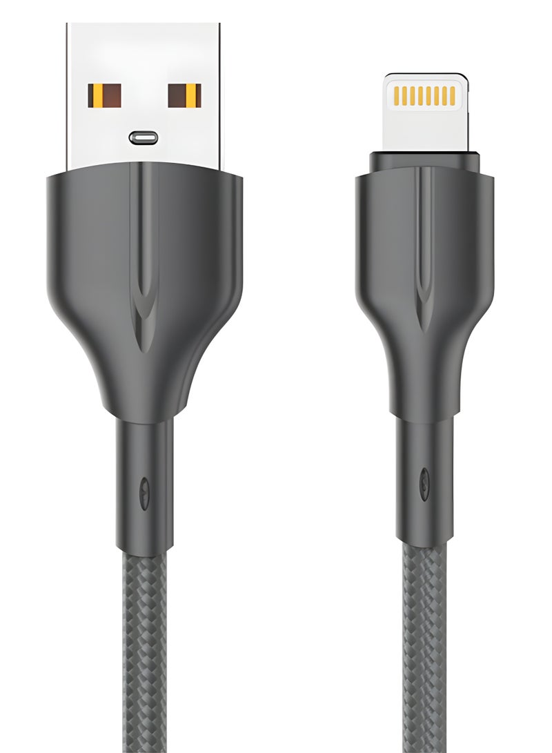 لدنيو كابل LDNIO Lightning شحن سريع 25W USB-A – كابل آيفون أصلي عالي التحمل لنقل البيانات، سلك مجدول مضاد للانثناء 1 متر - Image 1