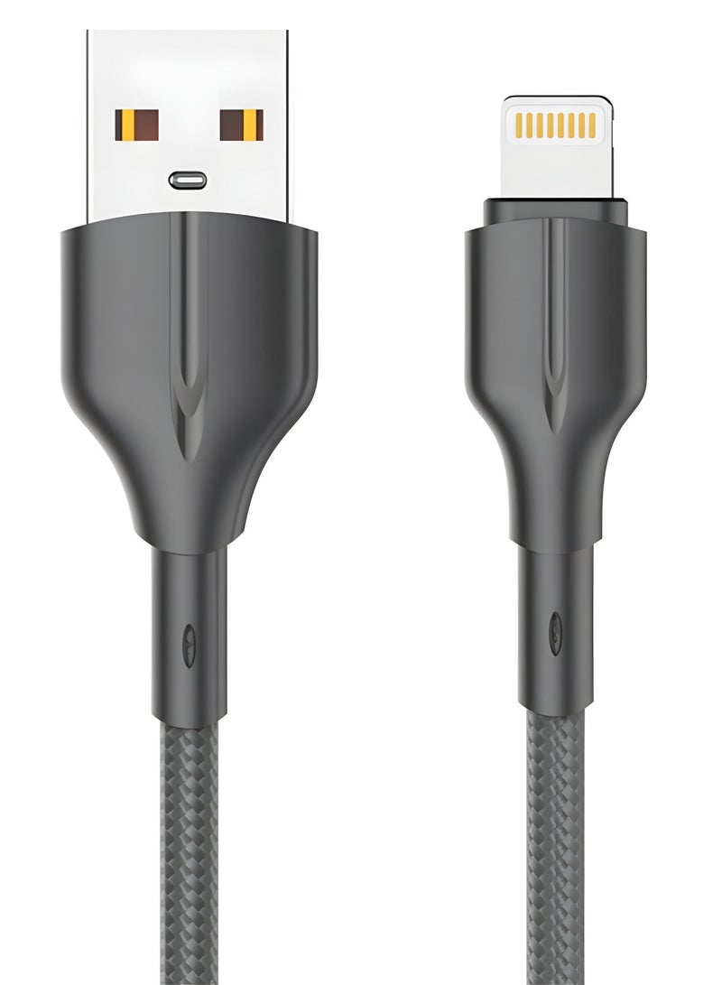 لدنيو كابل LDNIO Lightning شحن سريع 25W USB-A – كابل آيفون أصلي عالي التحمل لنقل البيانات، سلك مجدول مضاد للانثناء 2 متر - Image 1