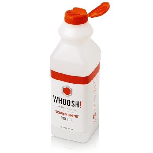 WHOOSH! منظف الشاشة الإلكتروني WHOOSH! إعادة تعبئة، 32.1 أونصة سائلة | سائل تنظيف الشاشة لإعادة التعبئة مصمم لمنظف الشاشة برو بريميوم، صديق للبيئة، آمن، إعادة تعبئة رذاذ تنظيف الشاشة للتلفزيونات وشاشات الكمبيوتر - Image 2