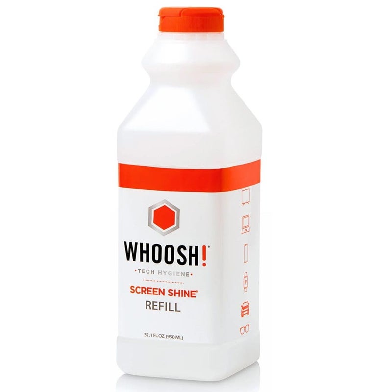 WHOOSH! منظف الشاشة الإلكتروني WHOOSH! إعادة تعبئة، 32.1 أونصة سائلة | سائل تنظيف الشاشة لإعادة التعبئة مصمم لمنظف الشاشة برو بريميوم، صديق للبيئة، آمن، إعادة تعبئة رذاذ تنظيف الشاشة للتلفزيونات وشاشات الكمبيوتر - Image 4