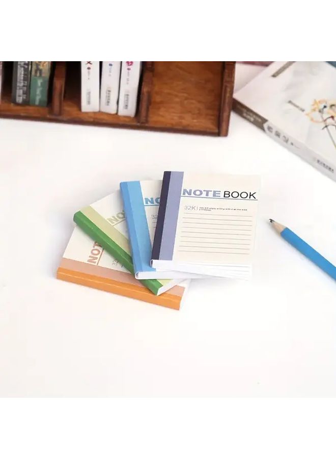 4 Pcs Mini Simulation Notebook Set Green Orange Craft Photography Props - Image 3