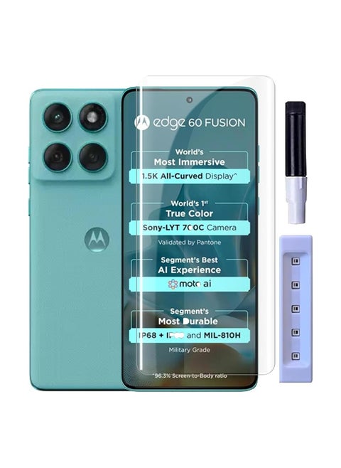 Motorola Edge 60 Fusion Screen Protector Tempered Glass UV Liquid Full Coverage Bubble-Free Anti Scratch HD Clear High Responsive for Moto Edge 60 Fusion 5G 2025 UV Clear
