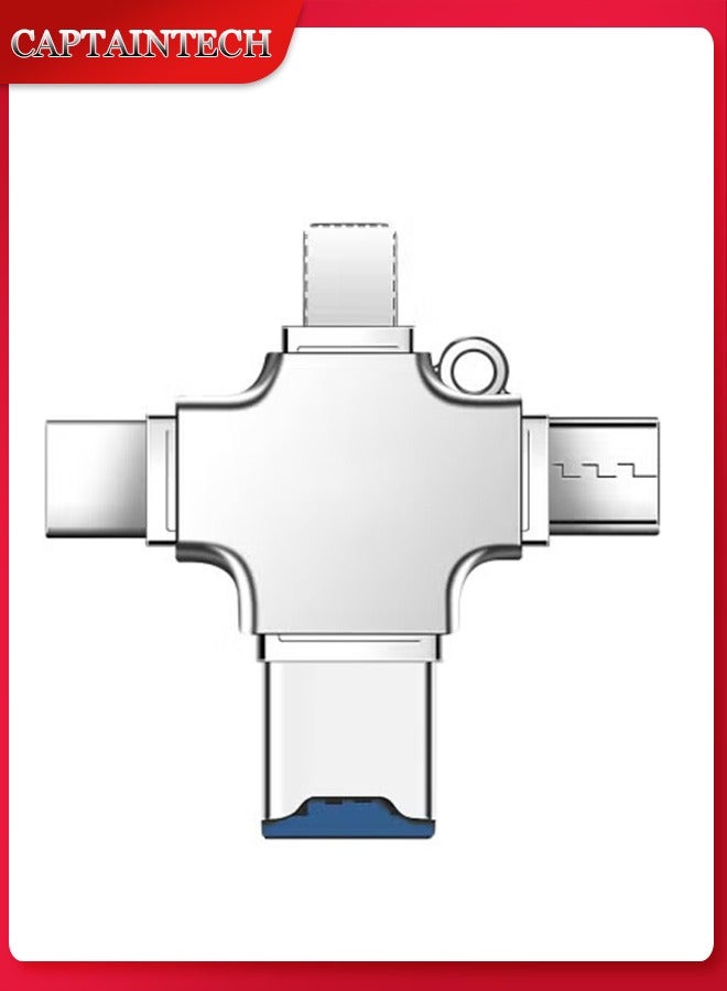 Captaintech 4-in-1 SD Card Reader for iPhone – Mione Micro USB/TF Card Adapter, Portable Trail Camera Viewer - Image 1