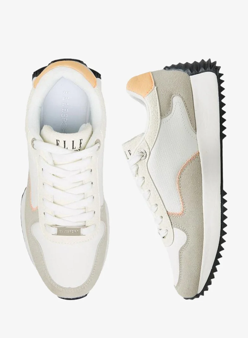 ELLE GREY Women'S Panelled Lace-Up Sneakers for Women | Best Price UAE