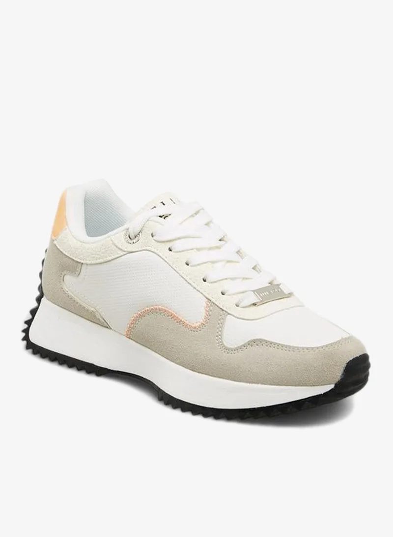 ELLE Women'S Panelled Lace-Up Sneakers