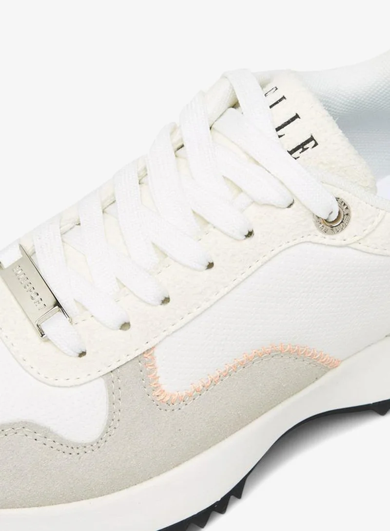 ELLE GREY Women'S Panelled Lace-Up Sneakers for Women | Best Price UAE