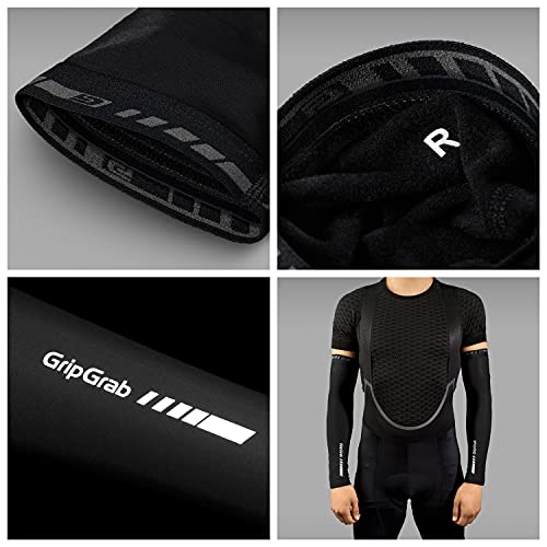 GripGrab Classic Thermal Cycling Arm Warmers Anti-Slip Warm Cycling Arm Sleeves Autumn Winter Fleece Biking Arm Warmer - Image 3