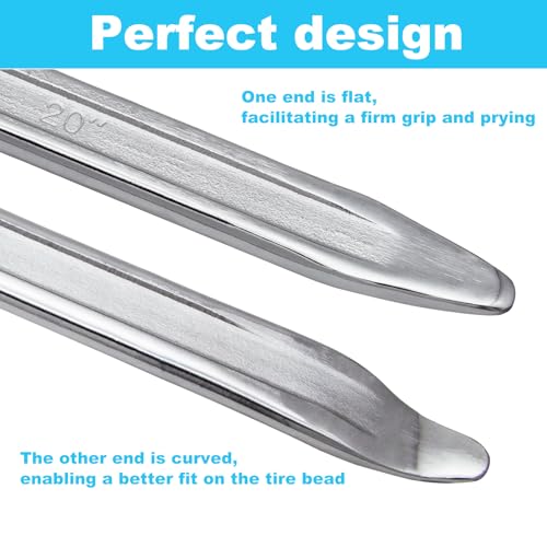 Zepkouel 2 Pack 20 Inch Tire Spoons IronHeavy Duty Tire Changing Tool Tire Levers Barfor CarsMotorcyclesDirtbikeLawn Mower Tire Spoon - Image 3