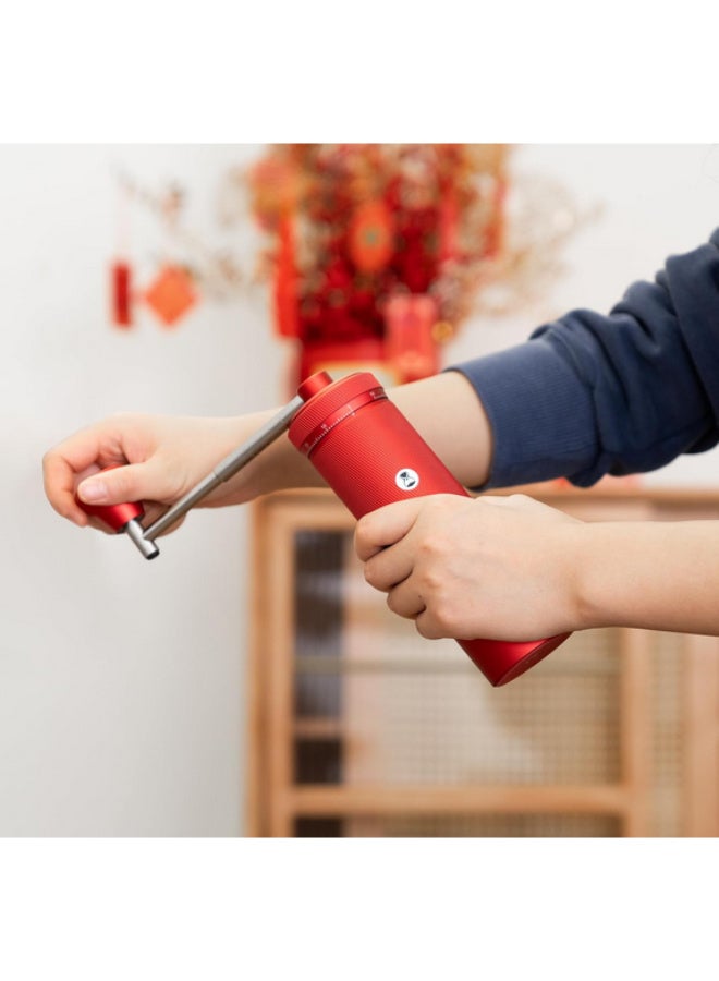 TIMEMORE S3 Manual Coffee Grinder with External Adjustment and Stainless Steel Patented Burr，Hand Coffee Grinder High Presicion Premium Expresso Coffee Grinder Chestnut S3, Red - Image 3