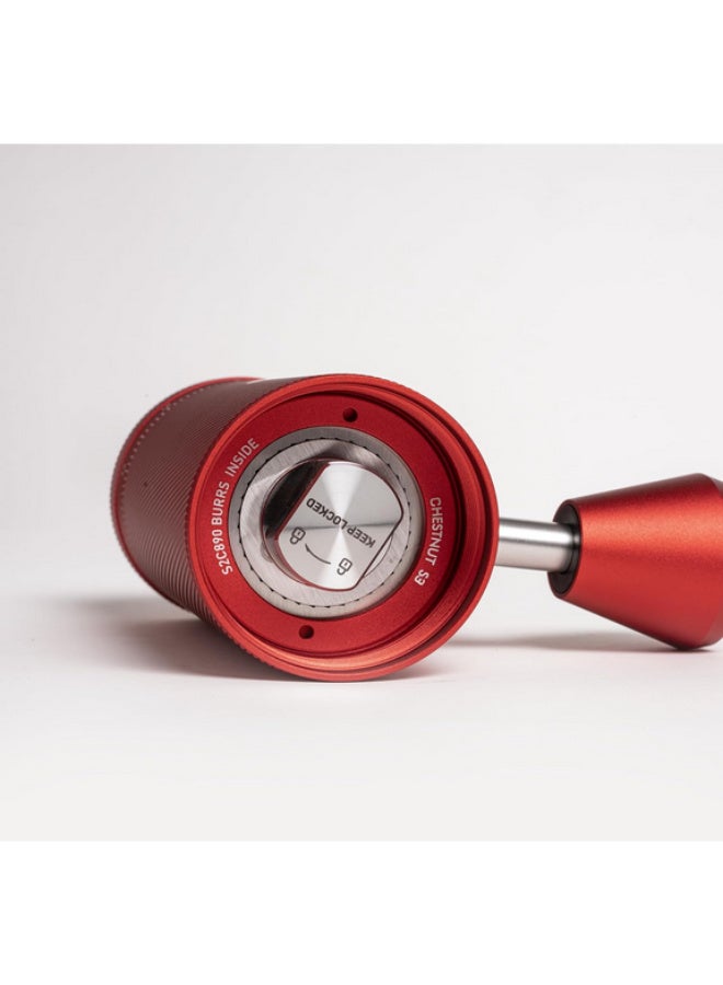 TIMEMORE S3 Manual Coffee Grinder with External Adjustment and Stainless Steel Patented Burr，Hand Coffee Grinder High Presicion Premium Expresso Coffee Grinder Chestnut S3, Red - Image 5