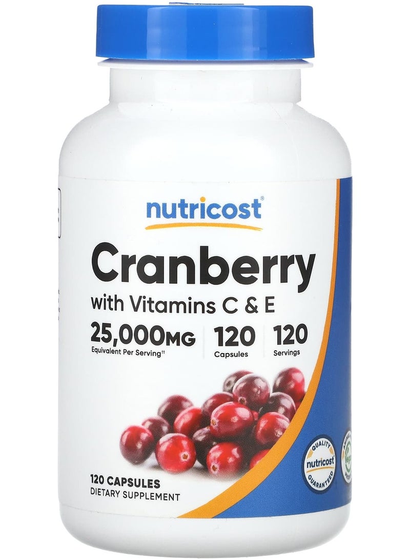 Nutricost توت بري مع فيتامينات C و E، 120 كبسولة