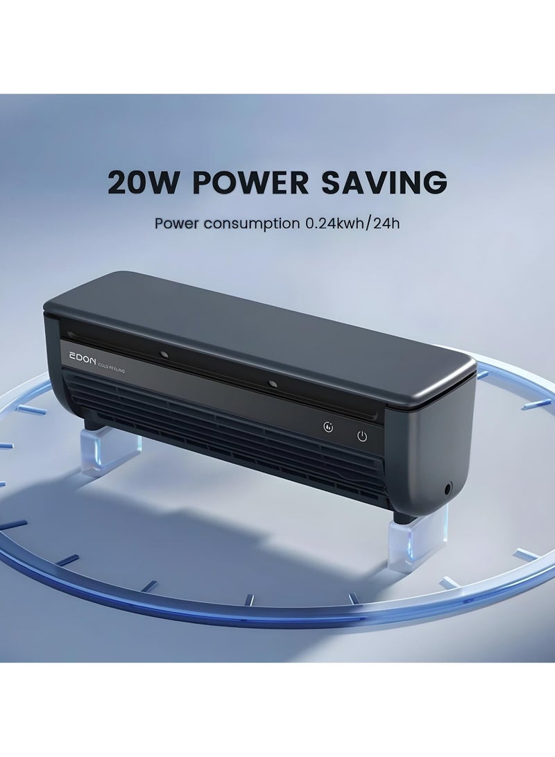 Air Cooling Fan with Remote Control – 20W Powerful Quick-Cooling Air Conditioner Fan for Kitchen, Bedroom, or Home Use – Easy Installation & Large Wind Output Black  - Image 2