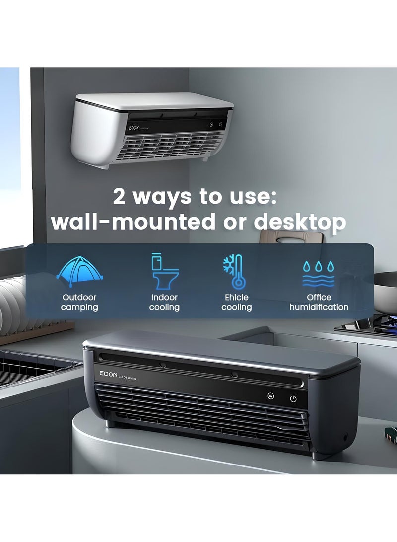 Air Cooling Fan with Remote Control – 20W Powerful Quick-Cooling Air Conditioner Fan for Kitchen, Bedroom, or Home Use – Easy Installation & Large Wind Output Black  - Image 5
