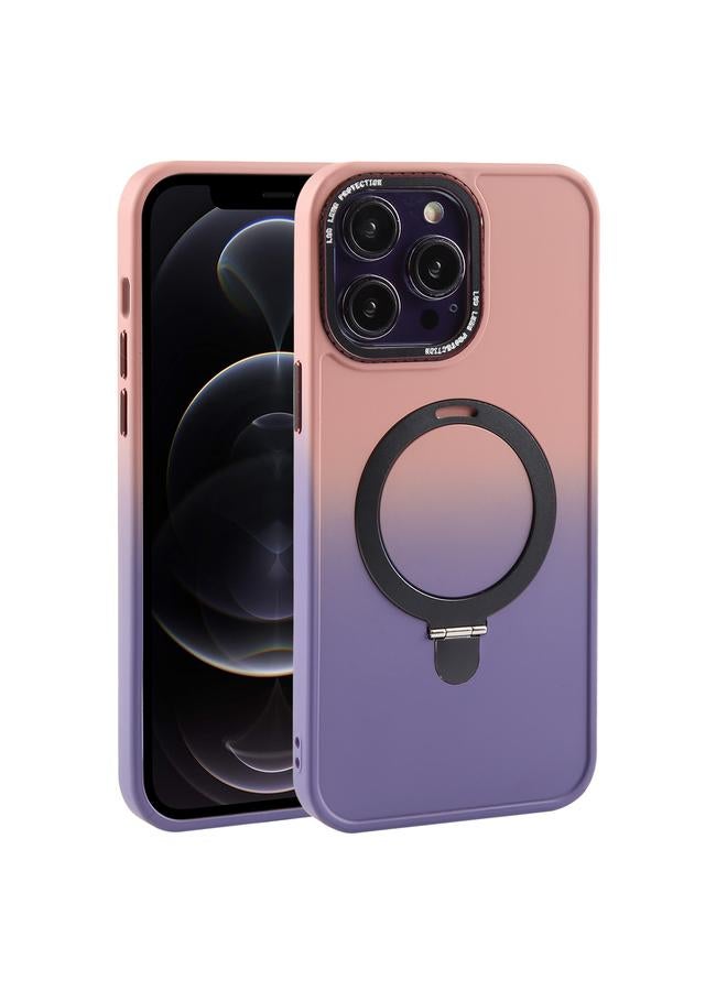 S-TOP Case For iPhone 12 Pro Gradient MagSafe Holder Liquid TPU Hybrid PC Phone Case - Image 1