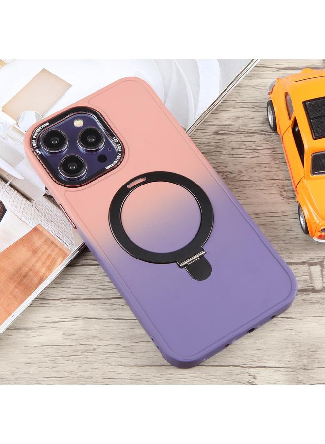 S-TOP Case For iPhone 12 Pro Gradient MagSafe Holder Liquid TPU Hybrid PC Phone Case - Image 2